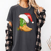 Cowboy Boots Christmas Santa Country Western Xmas Holiday Edition Comfort Colors Tee