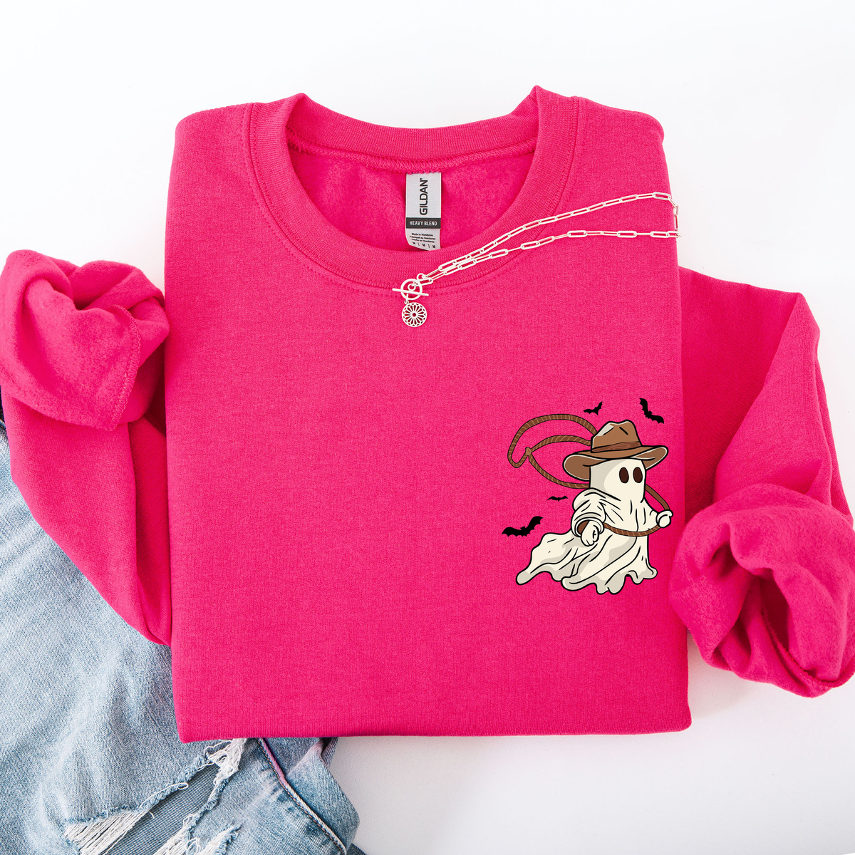 Cowboy Ghost Lasso Halloween Western Vintage Inspired Graphic Retro Iconic Sweatshirt