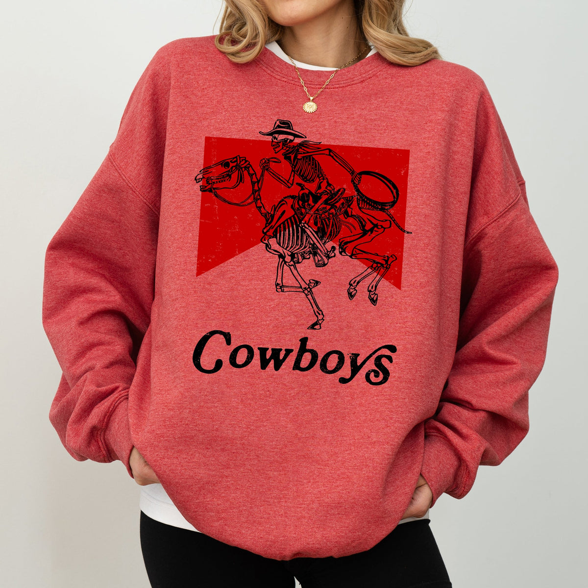Cowboy Killer Skeleton Horse Cowgirl Western Graphic Limited Edition Premium Sweatshirt