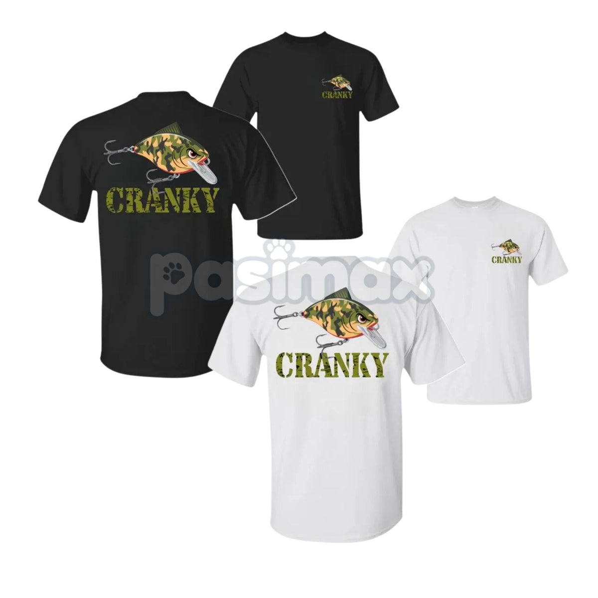 Crankbait T-Shirt - Camo Bass Fishing Lure Graphic Tee, Angler Humor Apparel for Men, Gift for Crankbait Lovers