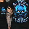 Crazymoda Generation X 100% Bitter Old F*ckers Club Custom Year Skull T-shirt - Rude Gen X Slogan Tee, Sarcastic Old Fart Humor Apparel, Custom Birth Year Gift