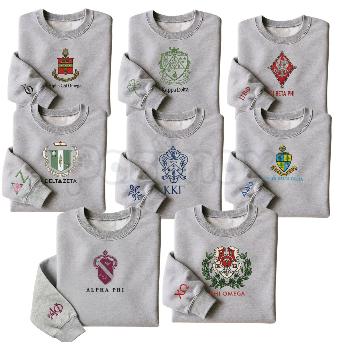 Custom Embroidered Sorority Sweatshirt – Classic Greek Letter Crewneck