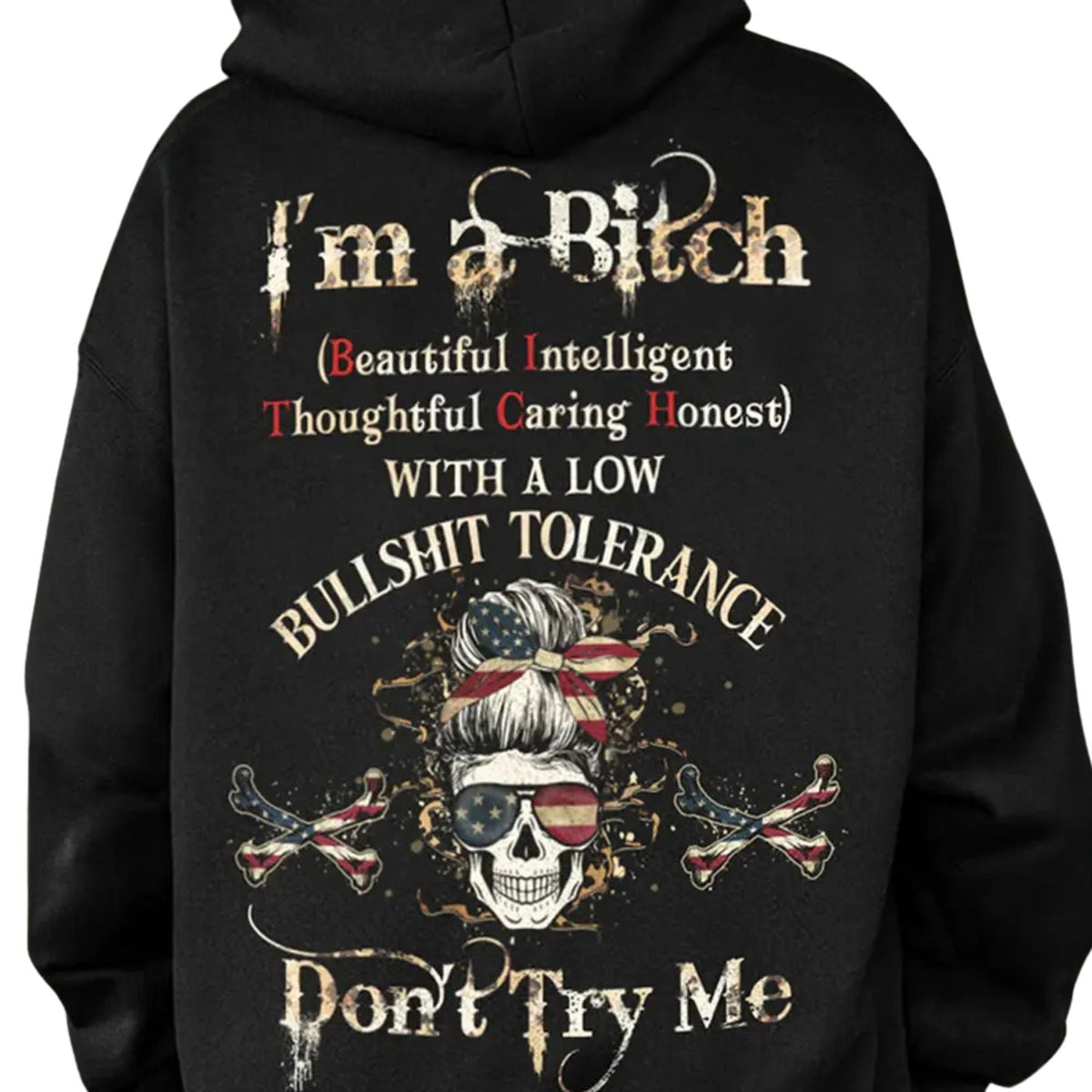 Custom Year Gen X Skull Hoodie – "Don't Try Me" FAFO Pullover, Raised on Hose Water & Neglect, Unisex Gift