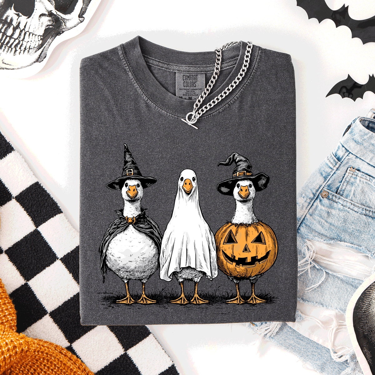 Cute Halloween Geese Spooky Season Parade Edition Limited Release Exclusive Comfort Colors Tee