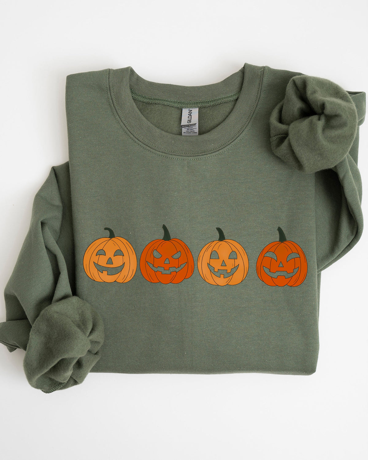 Cute Mini Pumpkins Jack-O-Lanterns Retro Halloween Fall Autumn Harvest Cozy Nostalgic Seasonal Sweatshirt