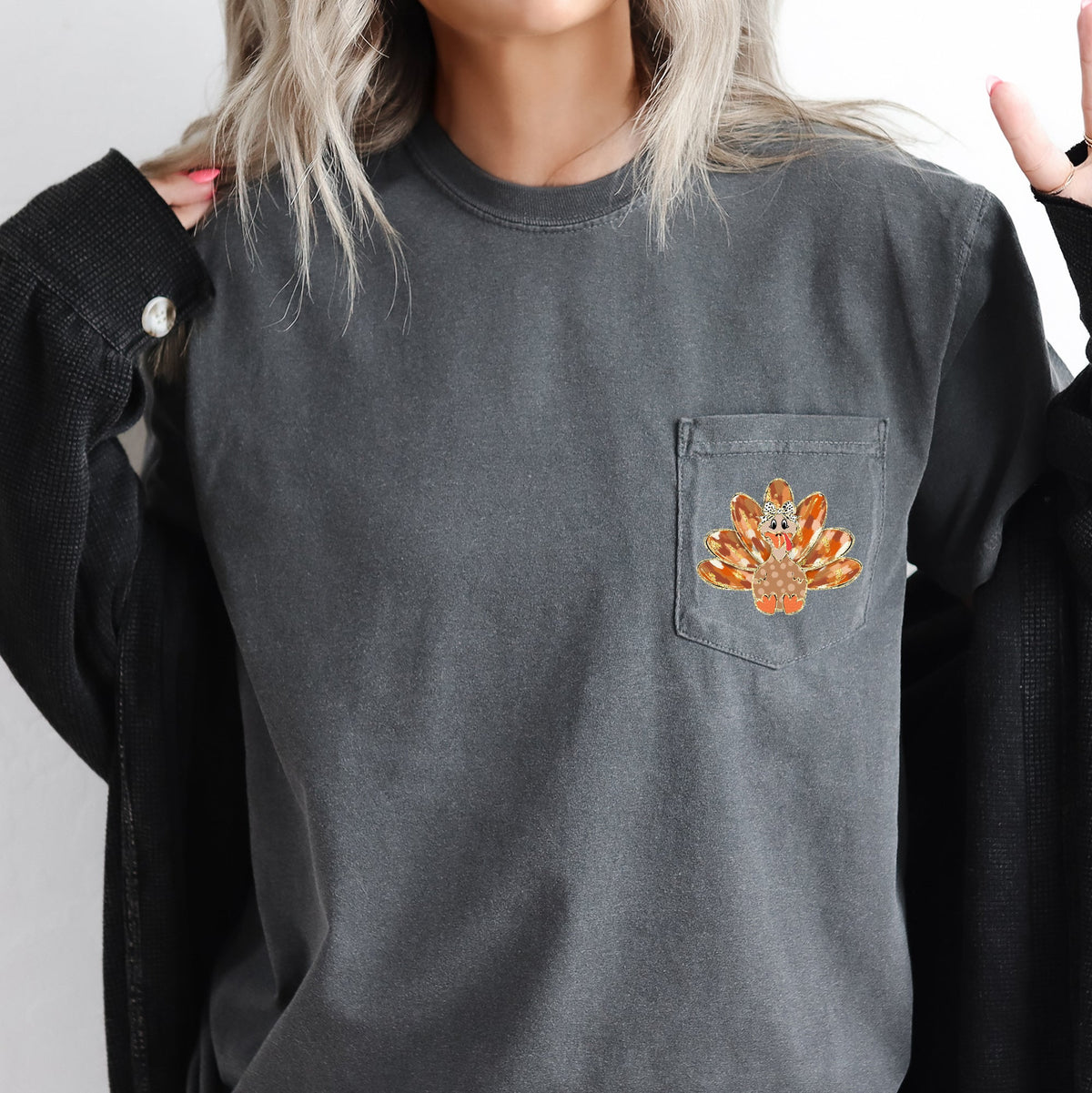 Cute Thanksgiving Turkey Comfort Colors Tee