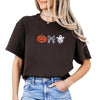 Cutesy Spooky Bows T-Shirt – Embroidered, Relaxed Fit Tee with Ghost & Spiderweb Design