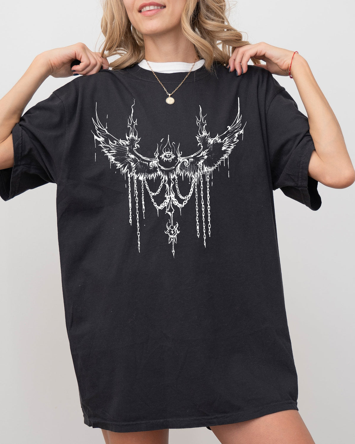 Cybersigilism Eye Wings Tribal Sigilism Magic Intricate Glyphs Comfort Colors Tee
