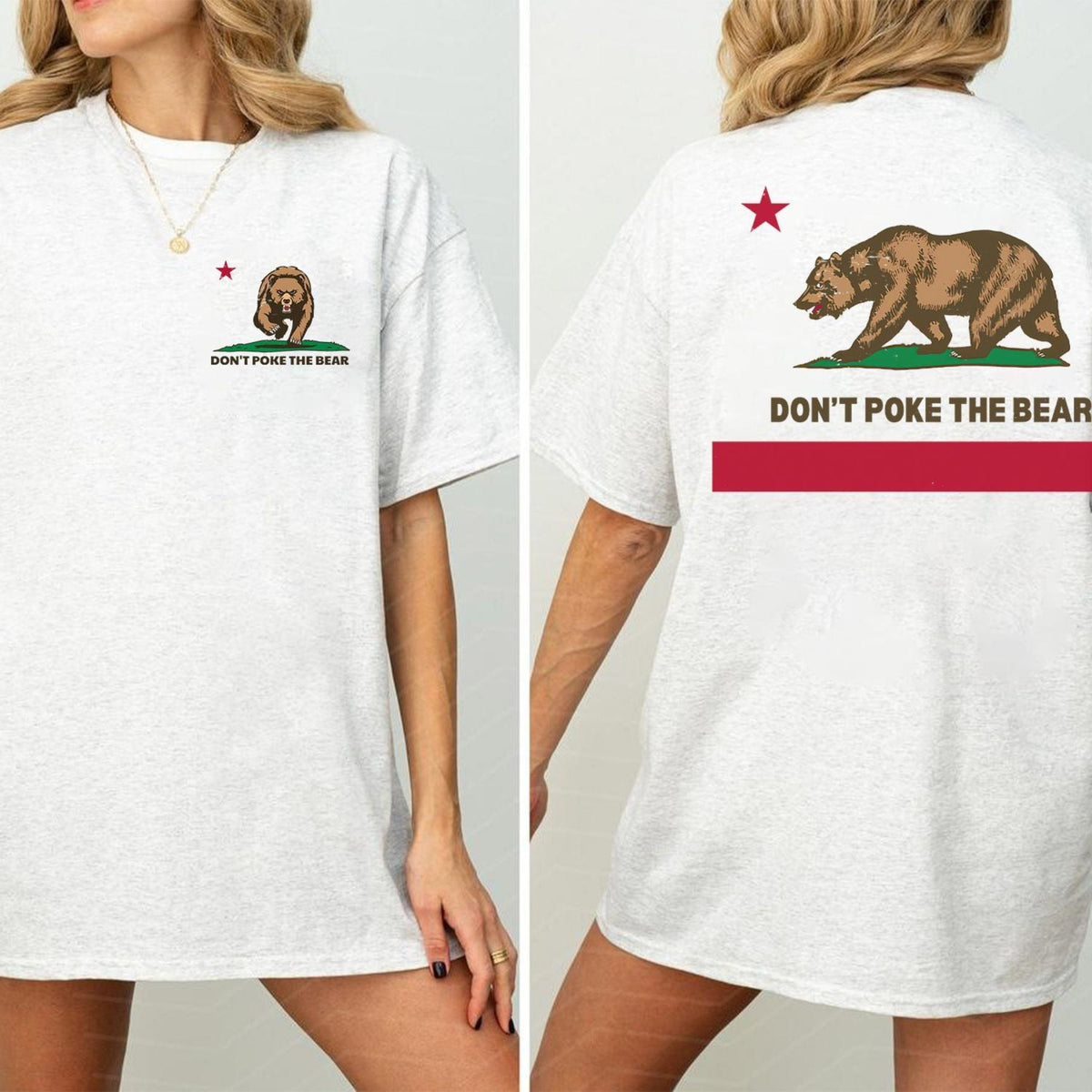 "DON'T POKE THE BEAR" T-shirt - Symbolic Protest Tee, 2-Sided Unisex Apparel