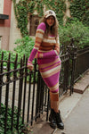 EVENING OF ELEGANCE SWEATER MIDI DRESS