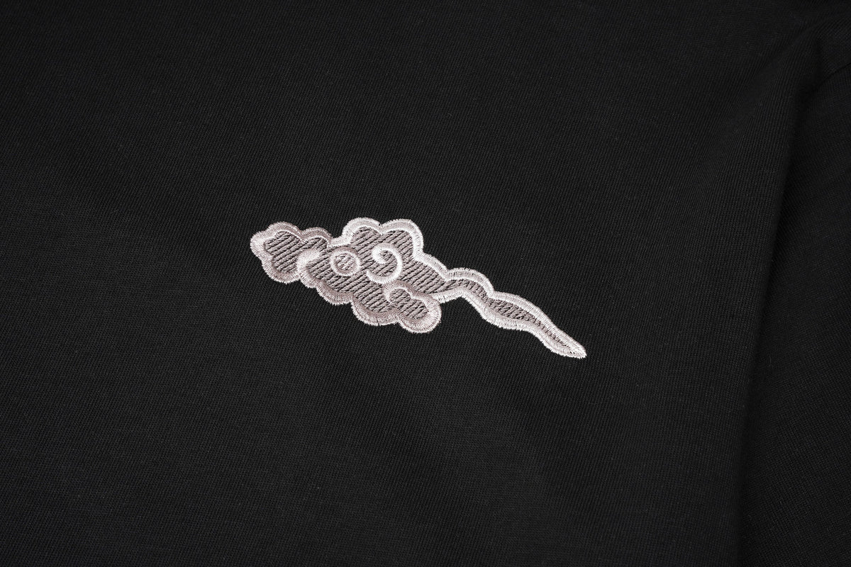 ET521 Grey Dragon Embroidered Tee