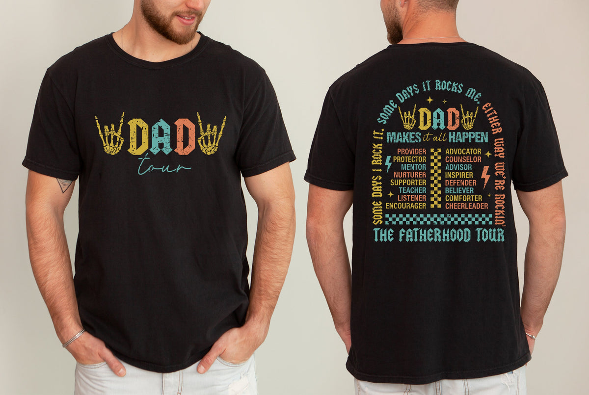 Dad Tour, Rock and Roll, Music, Concert, Father's Day, Fatherhood, Some Day It Rocks Comfort Colors Tee