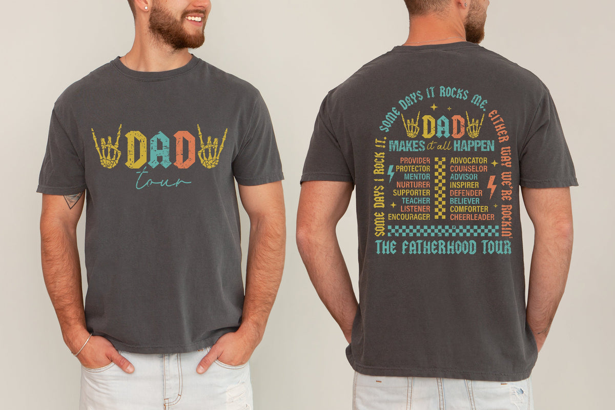 Dad Tour, Rock and Roll, Music, Concert, Father's Day, Fatherhood, Some Day It Rocks Comfort Colors Tee
