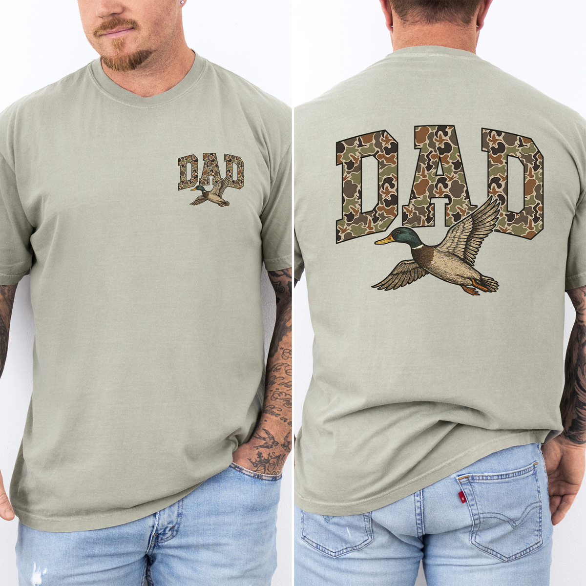 Dad's Camouflage Outdoorsman Adventure Edition Signature Series Comfort Colors Tee