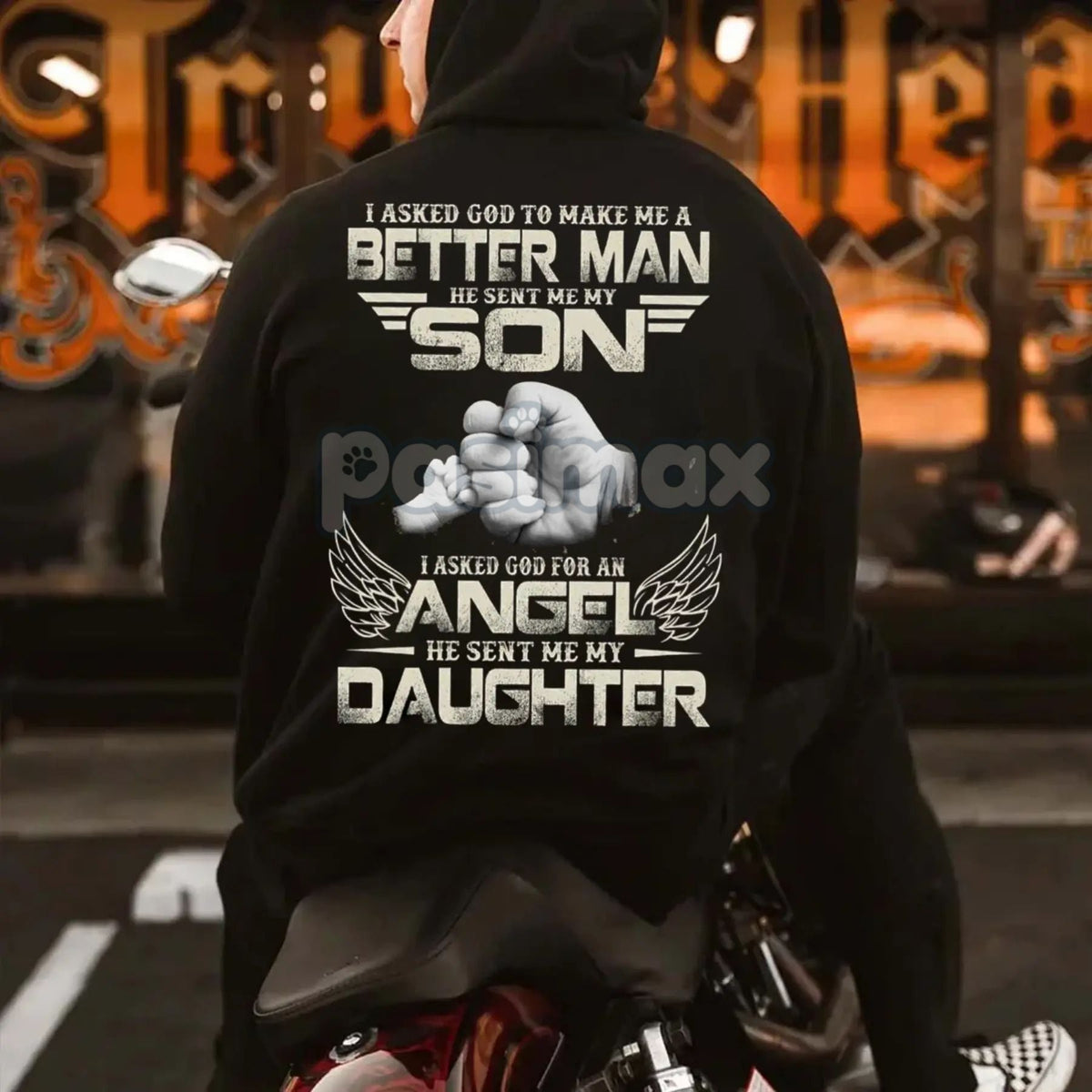 Dad Hoodie – "God Made Me a Better Man with My Son" Pullover, Christian Fatherhood Gift