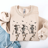 Dancing Cowboy Skeletons Halloween Bats Western Night Parade Cozy Graphic Sweatshirt