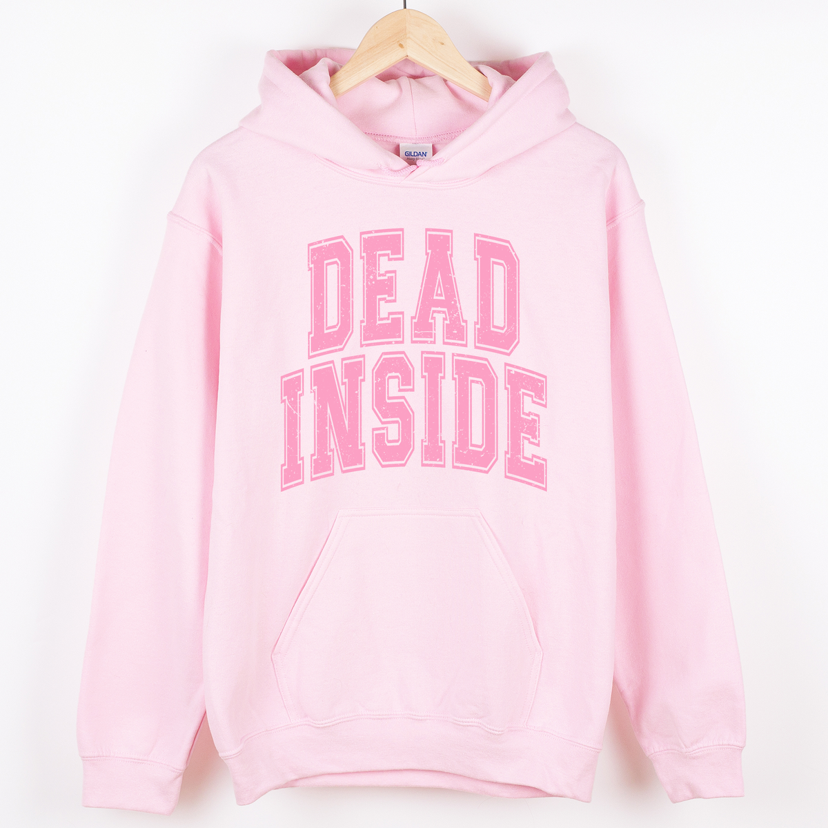 Dead Inside Mood Halloween Vibes Jack O Lantern Ghost Motif Retro Halloween Charm Cozy Fleece Hoodie