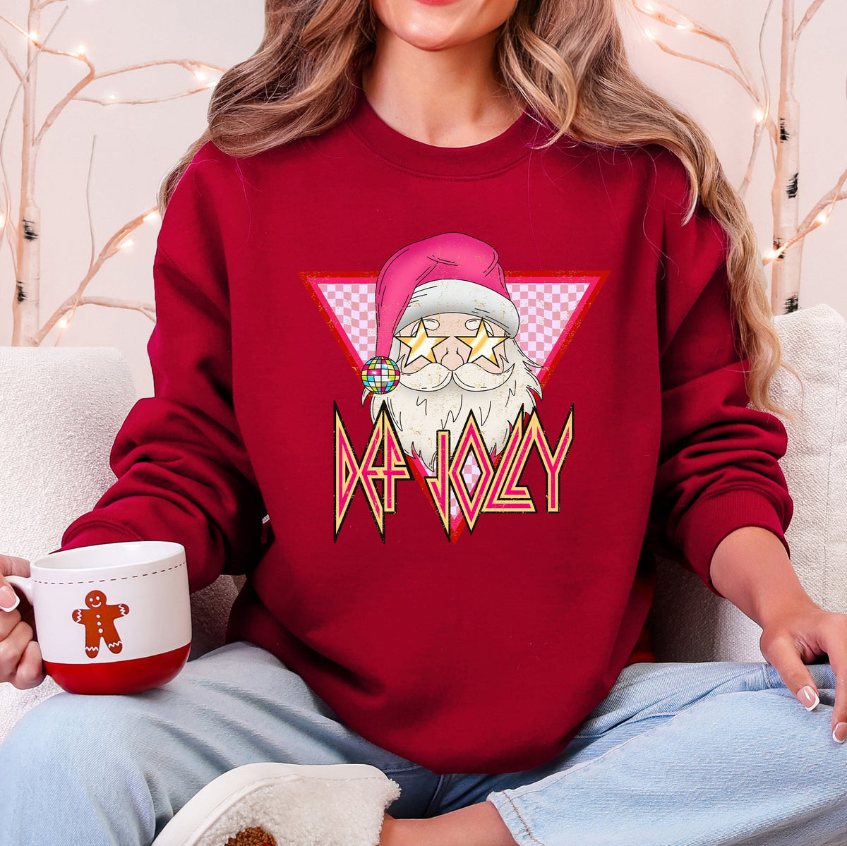 Def Jolly Santa Retro Christmas Cheery Nostalgic Holiday Pun Limited Edition Sweatshirt