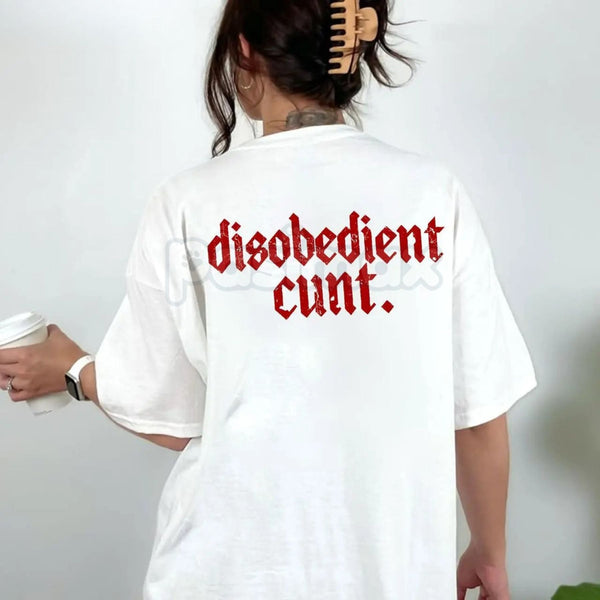 "Disobedient" Graphic T-Shirt - Rebel Streetwear Tee, Unisex Statement Shirt, Anti-Establishment Apparel
