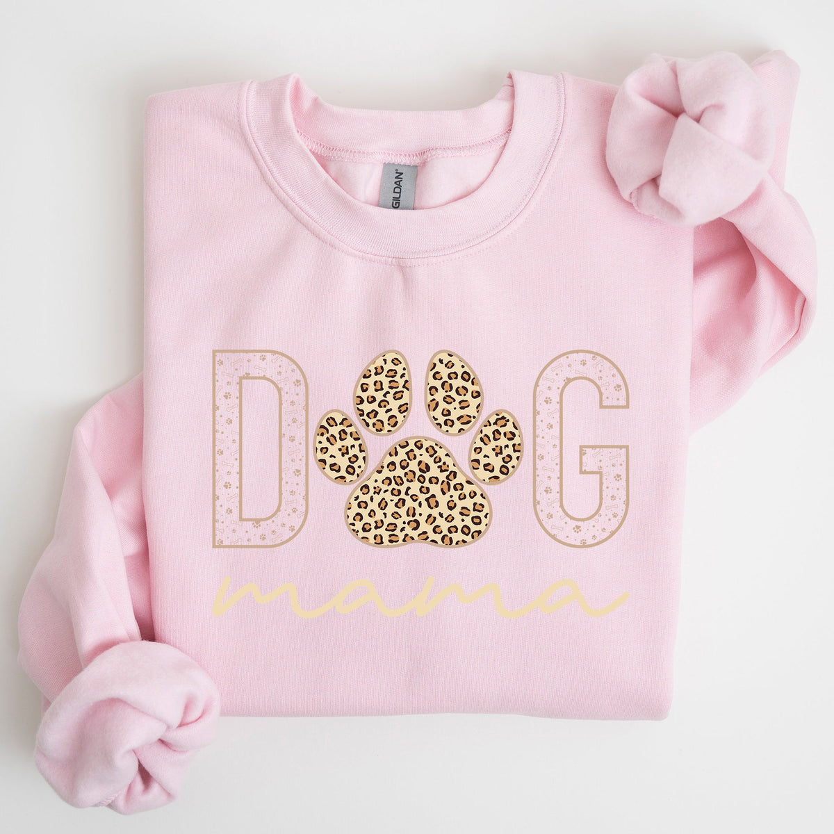 Dog Mama Leopard Print Cozy Comfort Fit Ultra Soft Cotton Blend Premium Sweatshirt