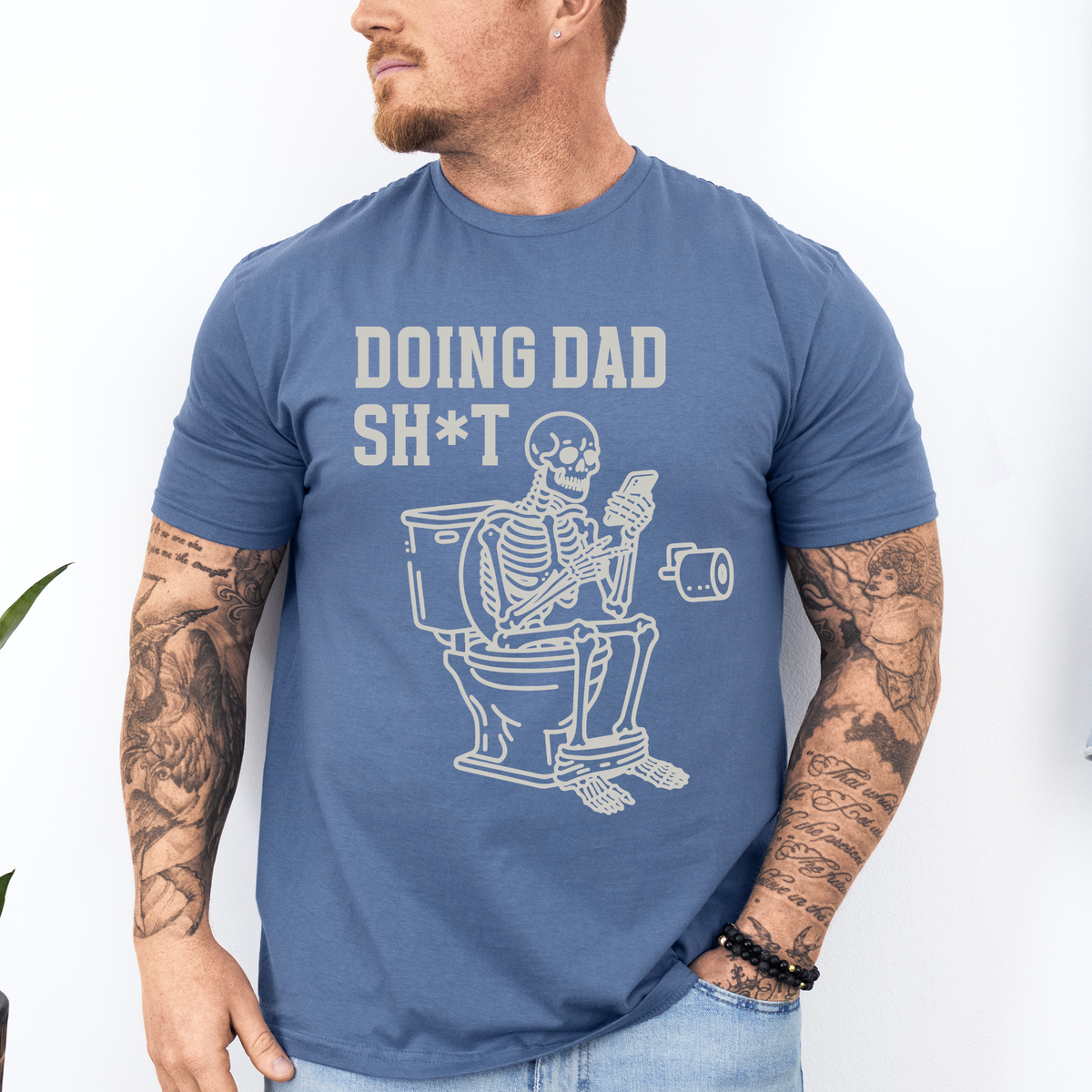 Doing Dad Shit Skeleton Humorous Fatherhood Tribute For Everyday Dads Who Deal With It All Graphic Tee