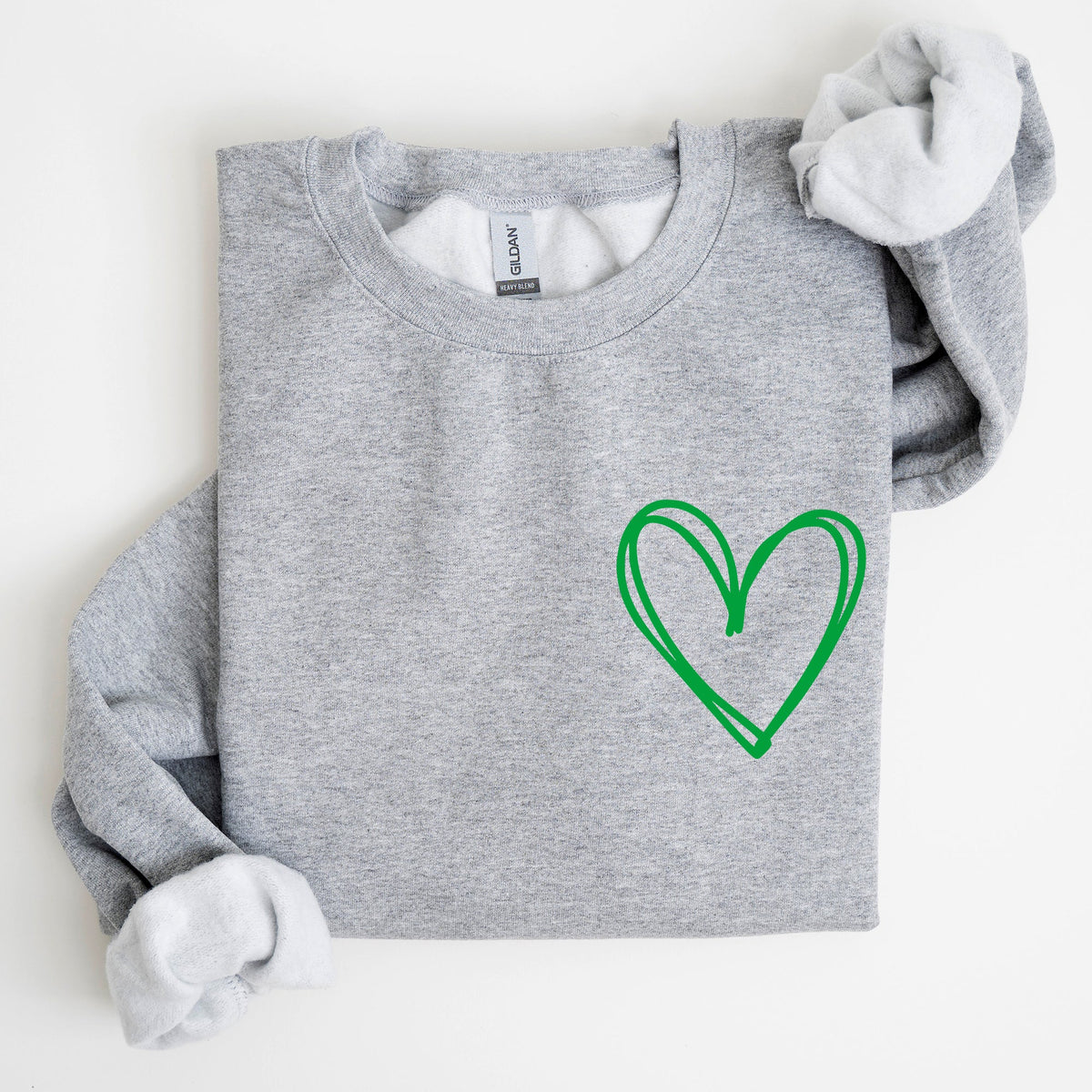 Double Heart Pocket Print St Patrick's Day Celebration Seasonal Cozy Soft Sweatshirt