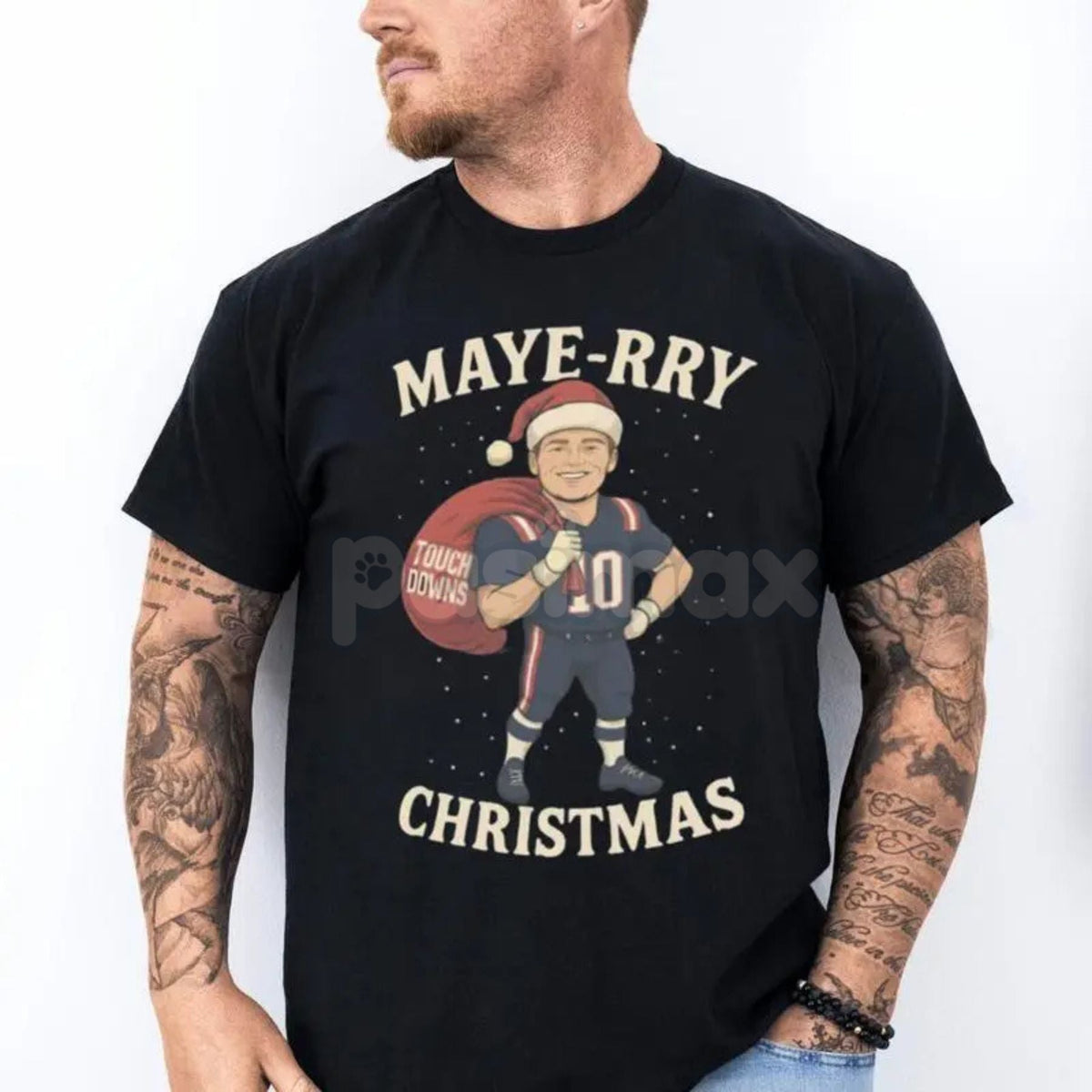 Drake Maye New England Christmas T-Shirt - Patriots Unisex XMAS Gift, New England Football Tee, Casual NFL Fan Merch