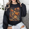Dried Pressed Leaves And Floral Design With Nature Themed Botanical Motifs For Outdoors Lovers Sweatshirt