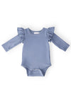 Dusty Blue L/S Flutter Bodysuit
