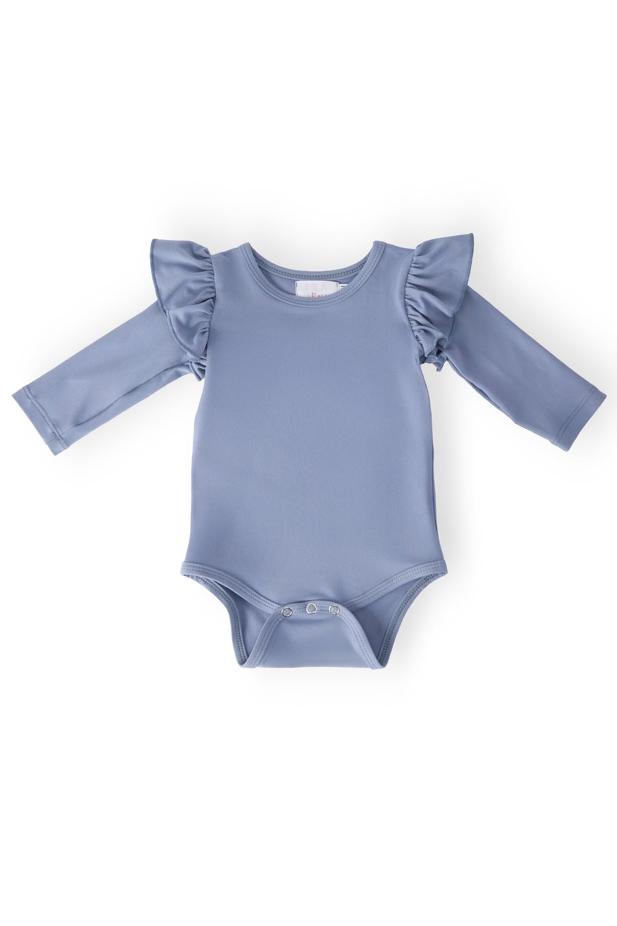 Dusty Blue L/S Flutter Bodysuit