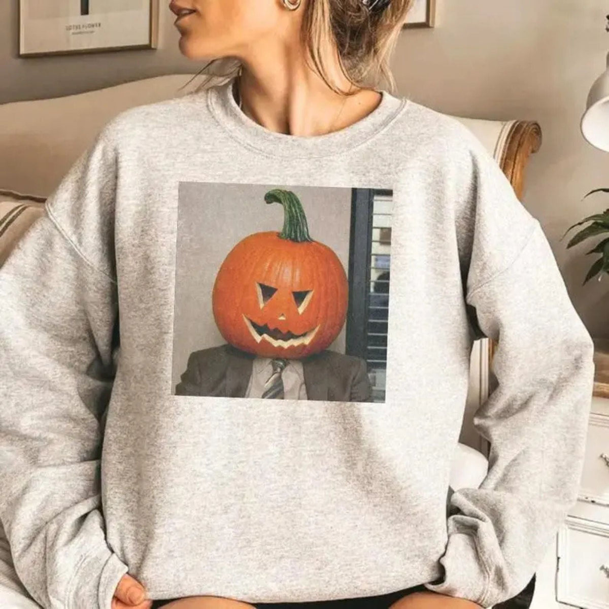 Dwight Pumpkin Head Sweatshirt – The Office Halloween Merch