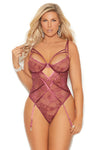 Plus Dusty Lace Teddy