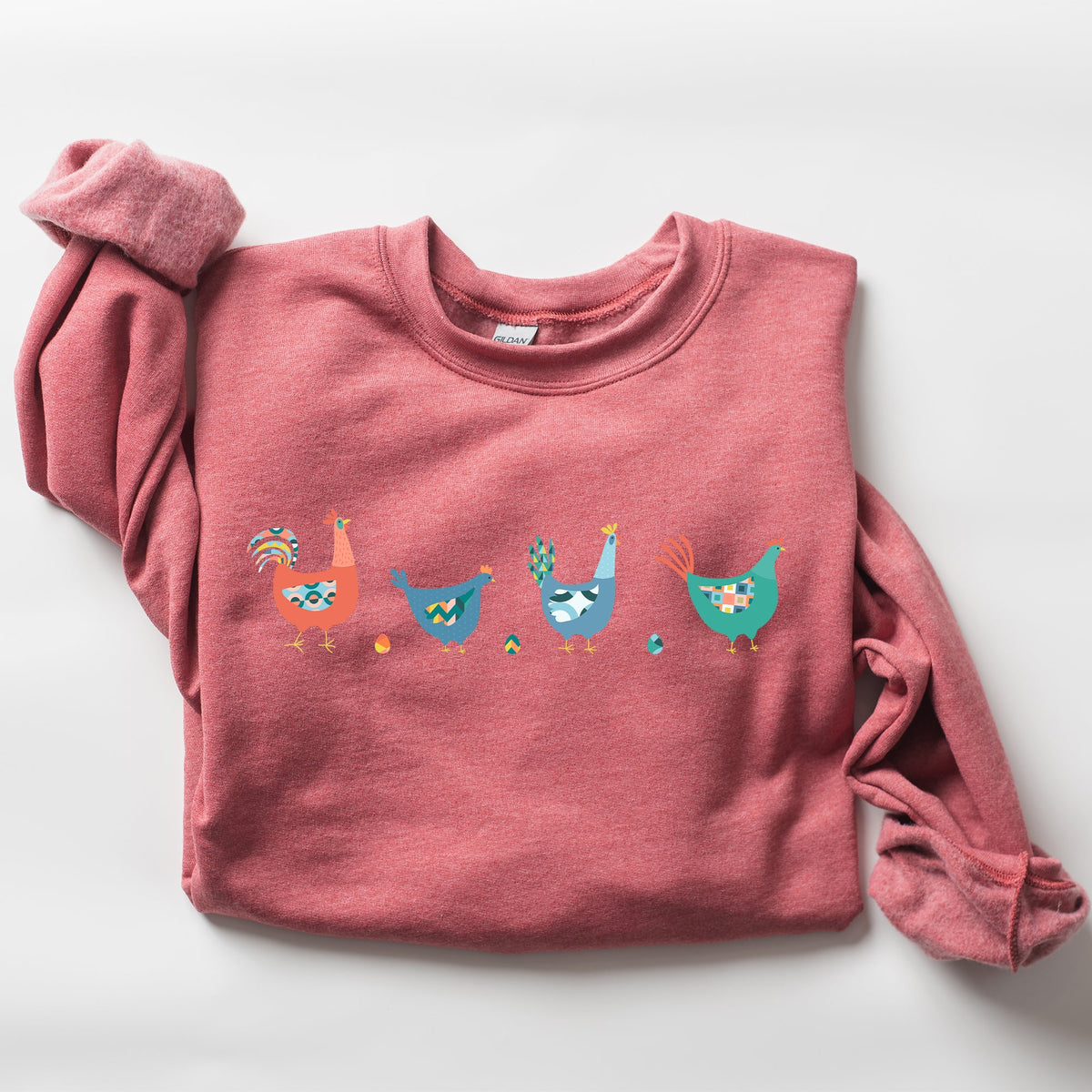Easter Chickens And Eggs Graphic Sweatshirt