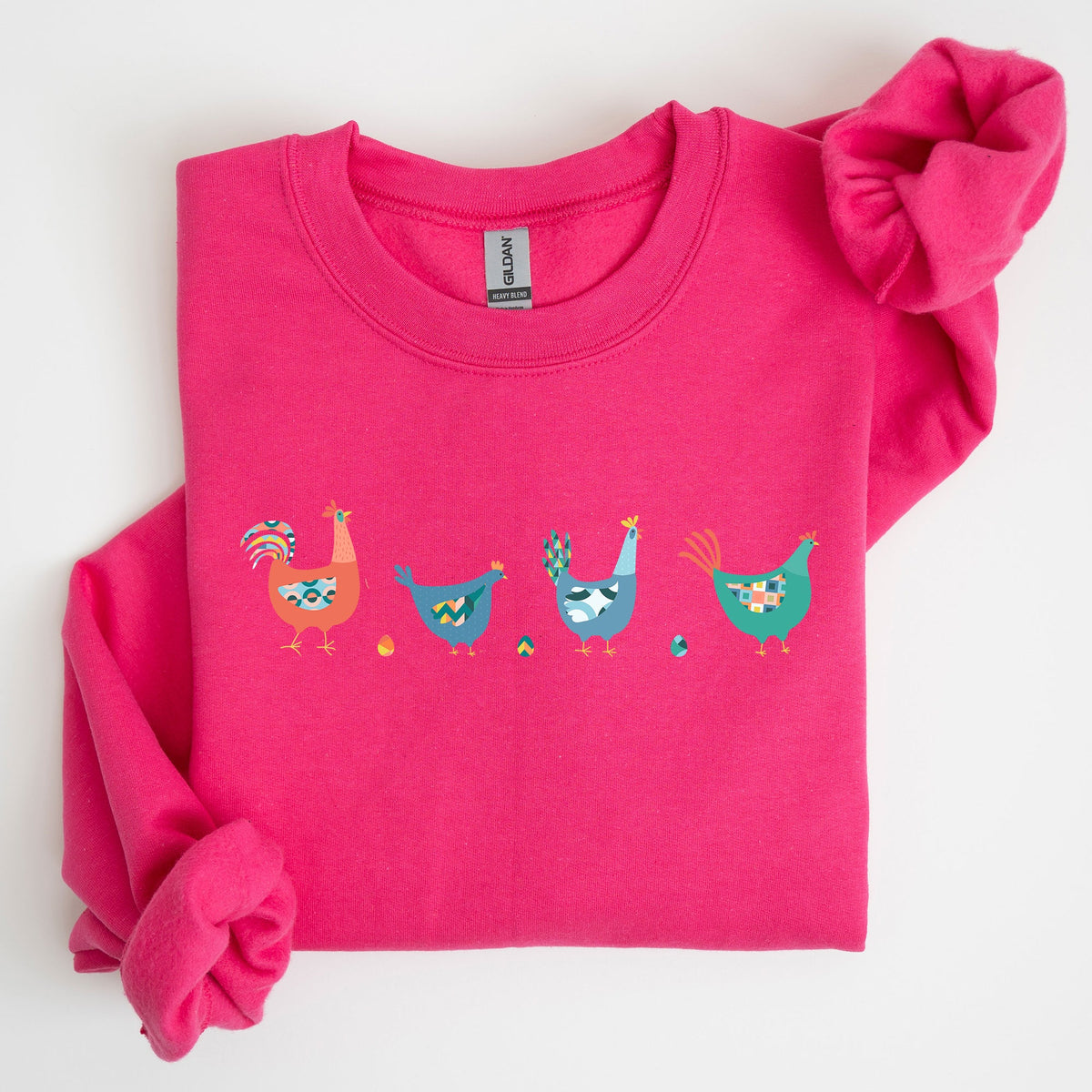 Easter Chickens And Eggs Graphic Sweatshirt