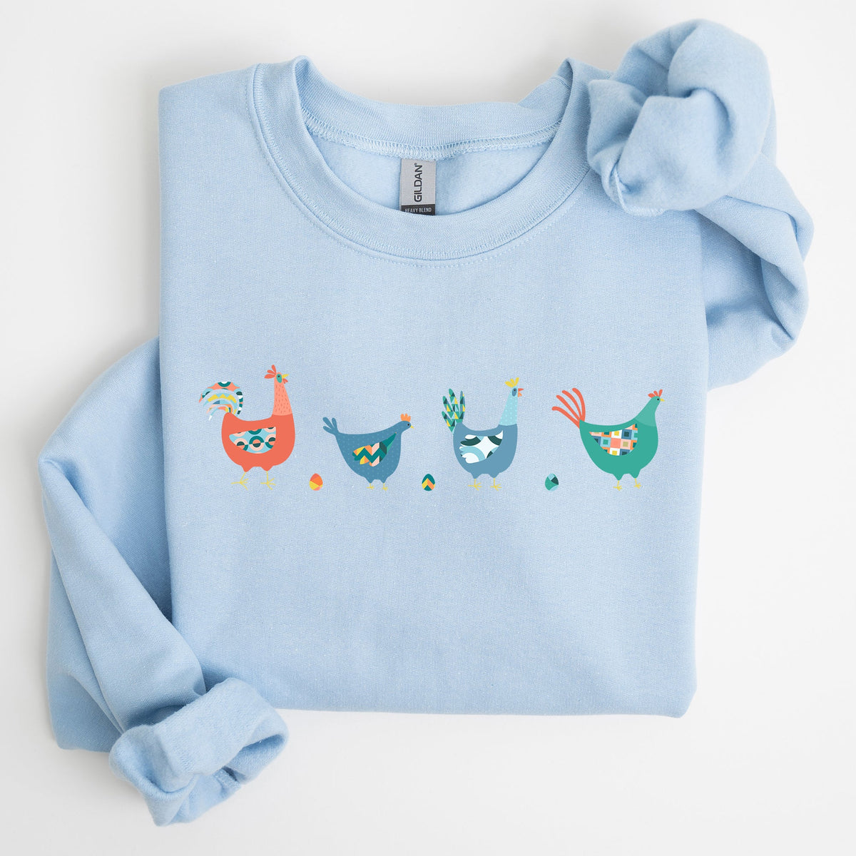 Easter Chickens And Eggs Graphic Sweatshirt