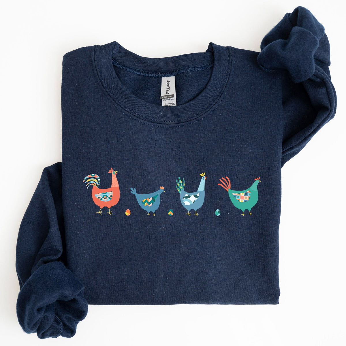 Easter Chickens And Eggs Graphic Sweatshirt