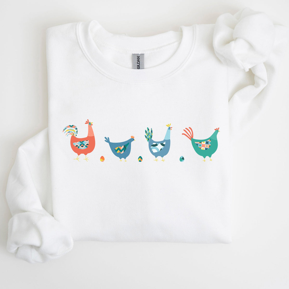Easter Chickens And Eggs Graphic Sweatshirt