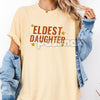 Eldest Daughter Embroidered Comfort Colors T-Shirt – Older Sister Gift Tee