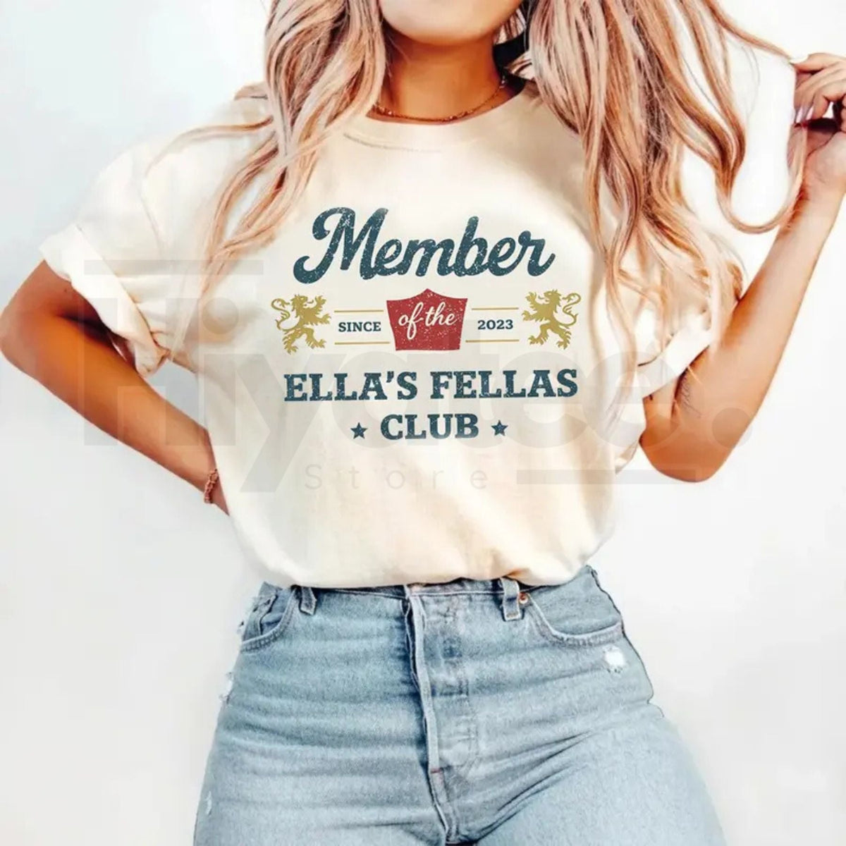 "Ella's Fellas Club" – Vintage Western Country Concert Graphic Top