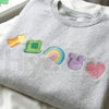 Embroidered Lucky Charm St. Patrick’s Day Sweatshirt – Shamrock & Rainbow Irish Crewneck