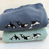 Embroidered Orca Sweatshirt – Ocean Lover's Crewneck, Killer Whale Apparel