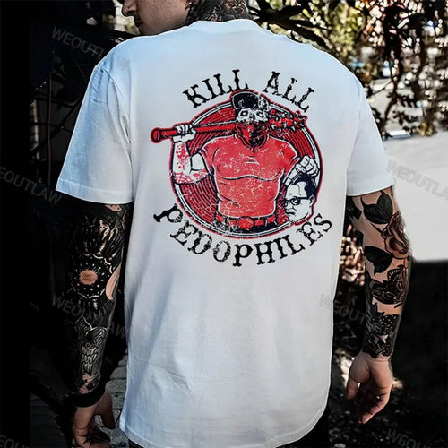 "End All Pedo" Print Shirt - Anti-Abuse Advocate Apparel, Unisex Statement Tee