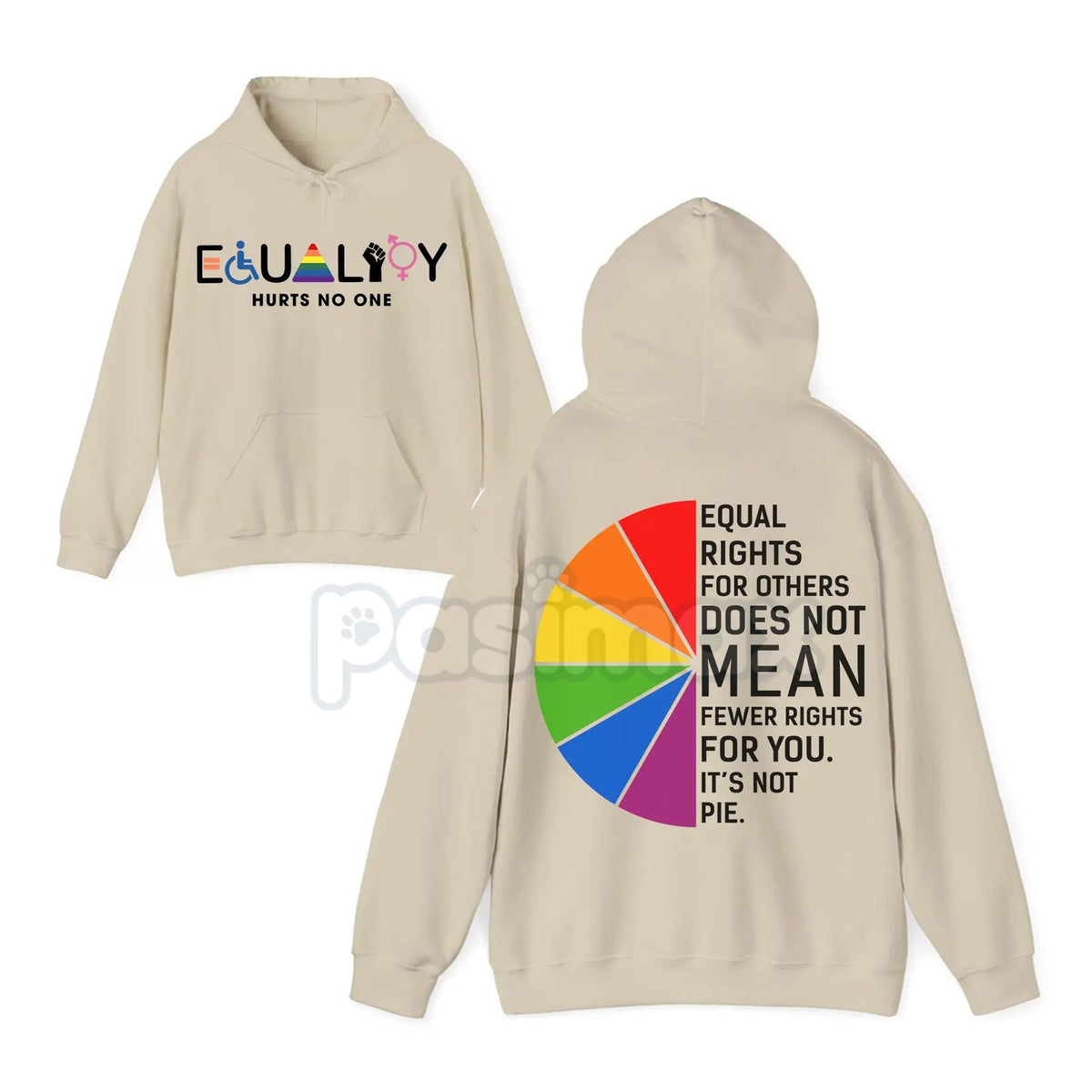 Equality 2-Sided Hoodie – "Equal Rights For Others Doesn't Mean Fewer Rights For You" Statement Pullover, Social Justice & Human Rights Unisex