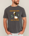 Everything Hurts And I'm Tired Meme Duck Gym Life Exercise Lifting Comfort Colors Tee