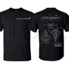 F-22 Raptor Blueprint T-Shirt – Vintage Aviation Graphic Tee, Military Aircraft Enthusiast