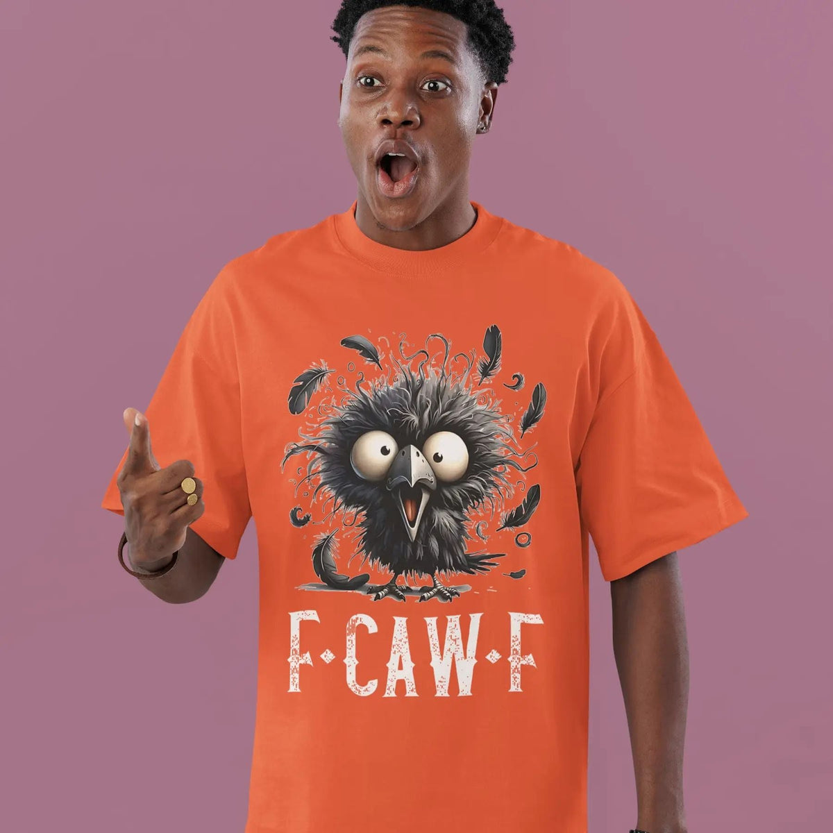 "F-Caw-F" Crow T-Shirt - Funny Bird Shirt, Unisex Graphic Tee with a Pun
