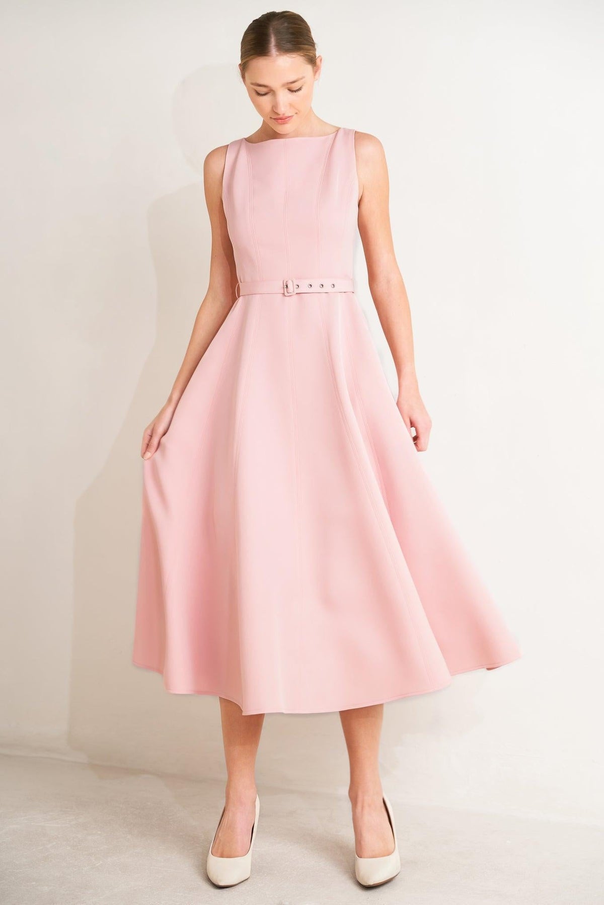 LIVING THE DREAM WOVEN MIDI DRESS
