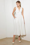 FANCIFUL ESCAPES WOVEN MIDI DRESS