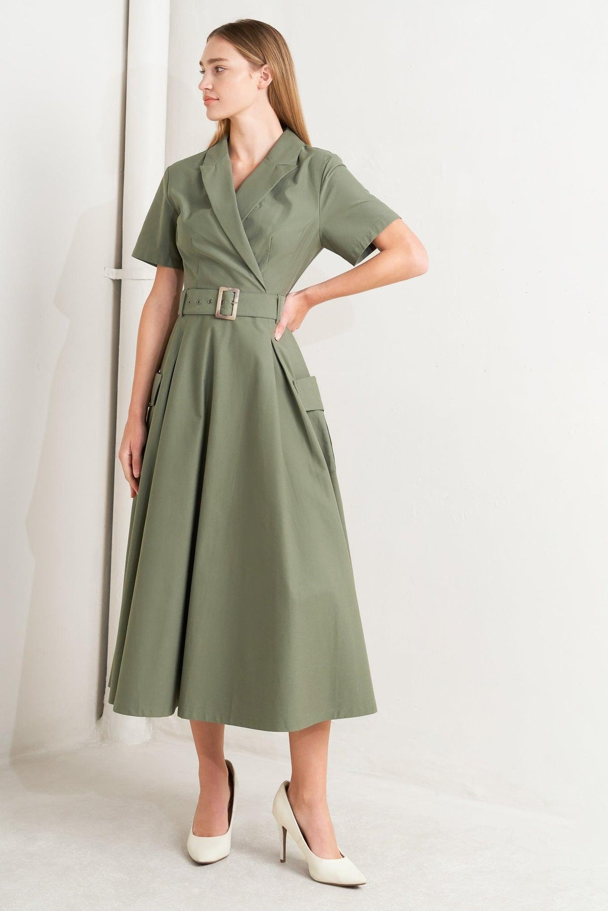 LOST IN THE STARS WOVEN MIDI DRESS