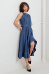 POET’S MUSE DENIM WOVEN MIDI DRESS